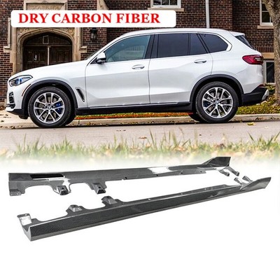 DRY Carbon FiberLeft Right Side Skirts Extension Fits 19-25 BMW G05 X5 M Sport 