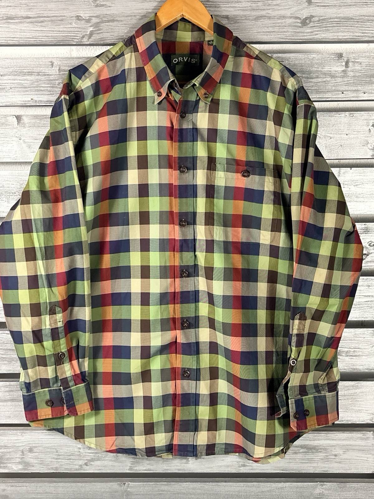 Orvis Shirt Mens XL Plaid Dress Casual Long Sleev… - image 3