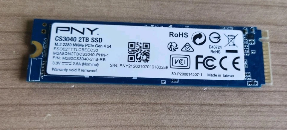 PNY XLR8 CS3040 M.2 NVMe Gen4 x4 Internal Solid State Drive (SSD) 2TB, Read Spee - Bild 2 von 4