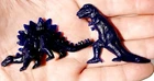 LOT 16 VINTAGE TIM-MEE BMC MATCHING PURPLE DINOSAURS TREX  PLAYSET 2 1/2 - 3" ~