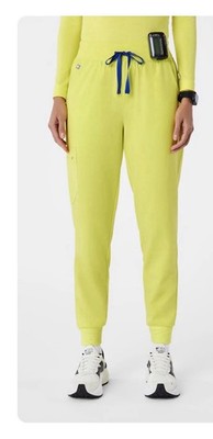 figs scrubs women Serving Lime High Waisted Zamora-Petite Joggers Size L