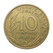 France 10 Centimes 1963 Coin Copper-aluminium-nickel Z1230