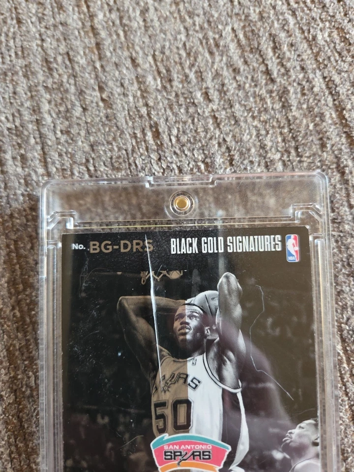 David Robinson Черные и Золотые Шпоры Panini Bg-drs 60/60 Авто Выпущенные Красивые - Изображение 3 из 4