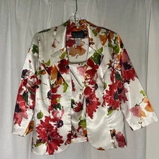 Alex Evenings Floral 2 Piece Set- Blazer and Tank Top
