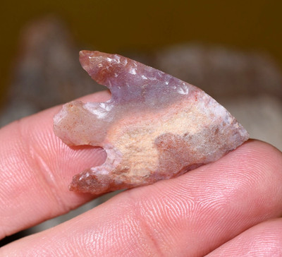 African Neolithic Stone Projectile Knapped Arrowhead Point Sahara Desert, Africa