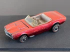 Vintage Hot Wheels Redline 1968 Red Custom Firebird US - Tough Tan Int., Good!
