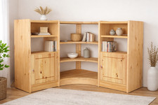 Eckregal Regal  Regalsystem Bücherregal Kiefer natur flexibel & erweiterbar