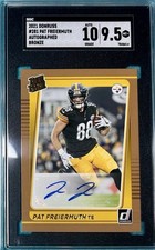 2024 PANINI Donruss FOOTBALL Pat Freiermuth Rookie RC Bronze Auto SGC 10/9.5