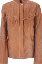Twin Set By Simona Barbieri - Brown/tan Faux Leather Jacket For Girls (14 Years)