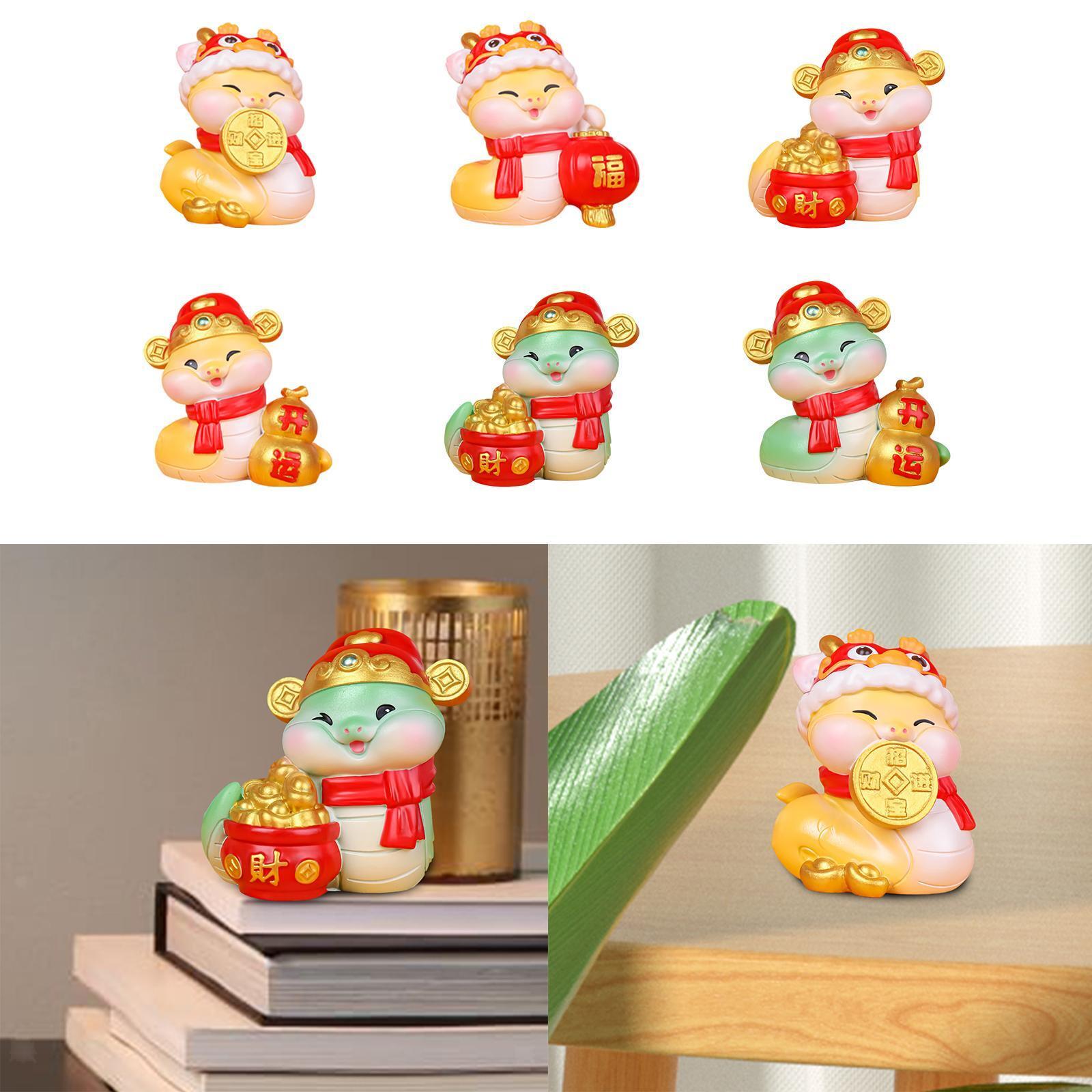 Mini Snake Statue Farmhouse Tabletop Ornament for Indoor Desktop Centerpiece