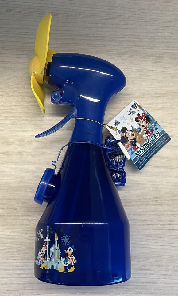 Walt Disney World Parks Misting Water Spray Bottle Fan with Blue