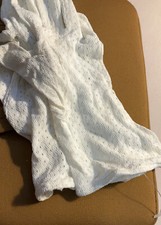 Vintage White Ladies Stretch Knit Gloves, AC