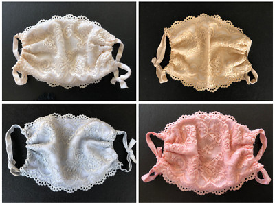 Washable Reusable Matte Lace Face Mask With Cotton Filter Pocket 