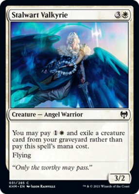 Stalwart Valkyrie Light Play, English Magic the Gathering MTG Kaldeim
