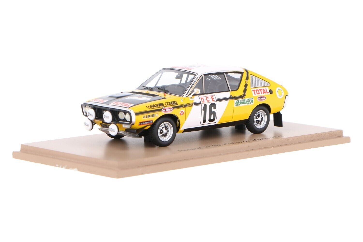 Voiture miniature Renault 17 Spark S6191 de collection au 1/43 du Rallye du Maroc 1976