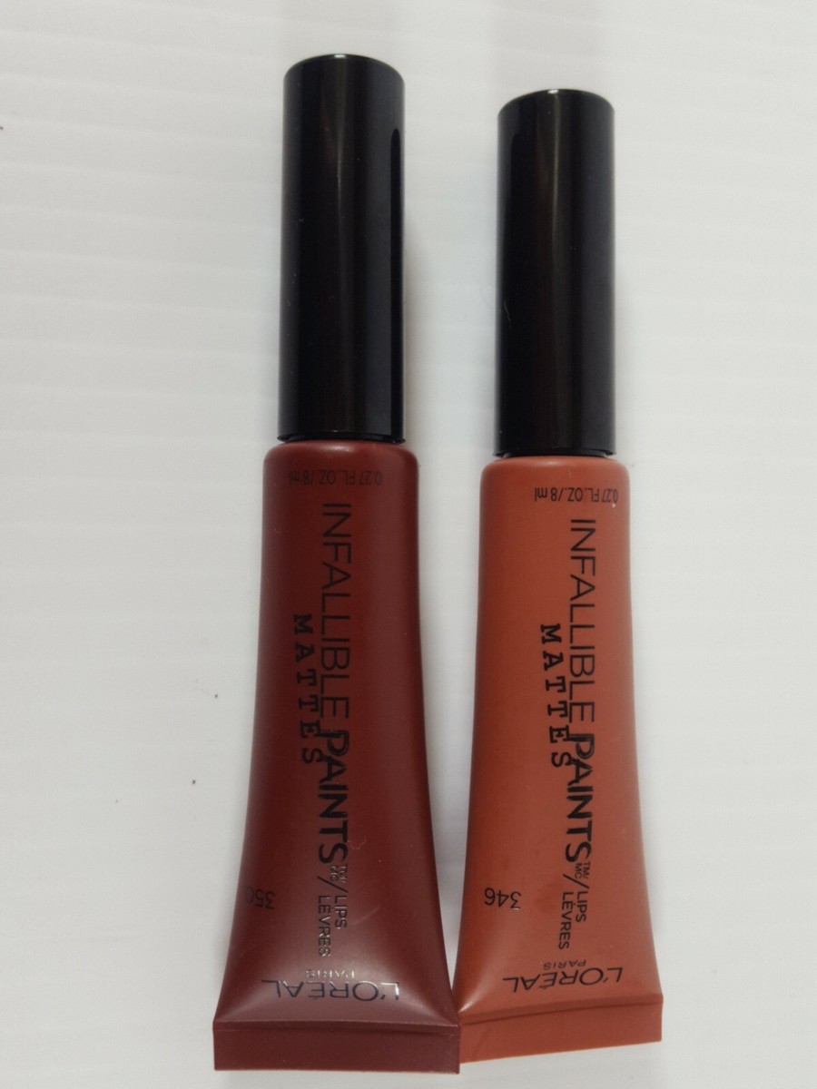 2 L'Oreal Paris Infallible Paints Lips Matte #350 Cinna Bomb #346 Festival  New | eBay