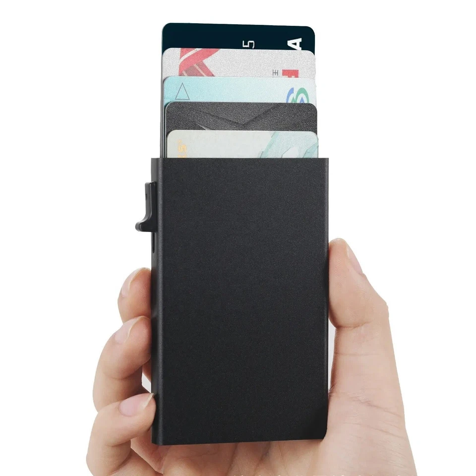 Porte Carte Aluminium Protège Carte ( 7 ) de Crédit Bancaire RFID anti-piratage - Photo 4/4