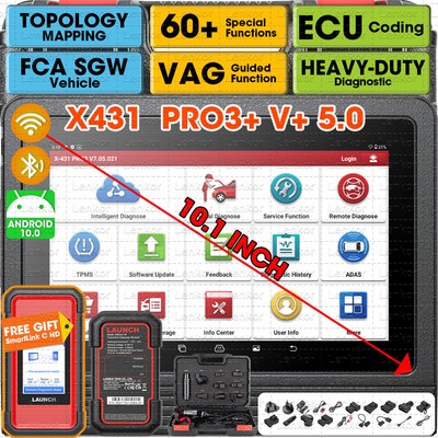LAUNCH X431 V+ 5.0 PRO3S+ & SmartLink C HD3 Heavy Duty Truck Diagnostic Scanner