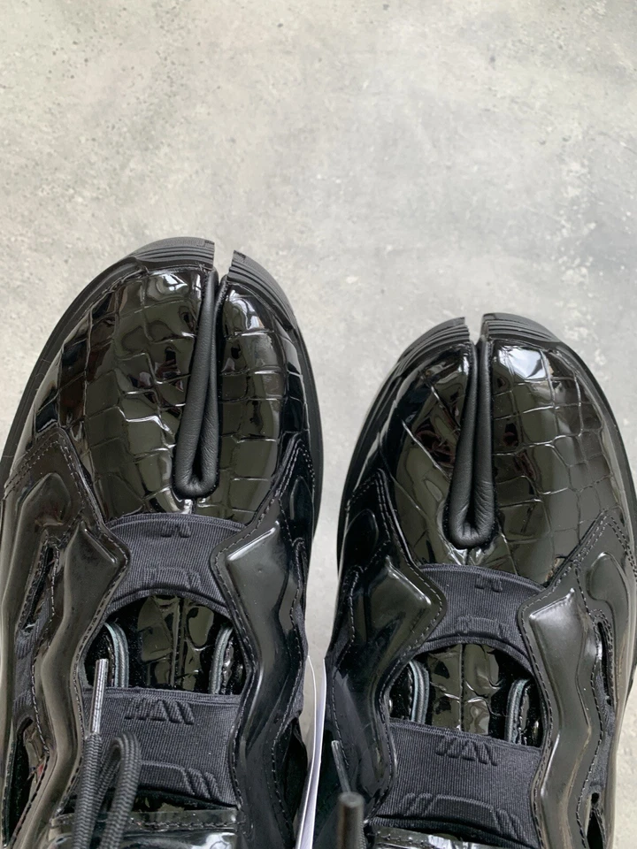 MAISON MARGIELA x REEBOK INSTA PUMP FURY TABI BLACK HI TOP SIZE US 11.5 EU 45 - Image 4 of 4