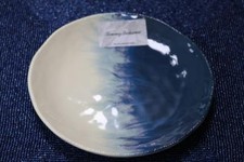 TOMMY BAHAMA MELAMINE WATERCOLOR SALAD PLATES(s) - BLUE/PURPLE/AQUA/CREAM - S/4