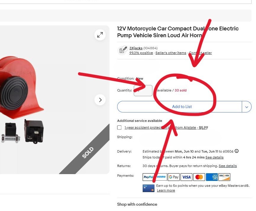 12V Motorcycle Car Compact Dual Tone Electric Pump Vehicle Siren Loud Air Horn !