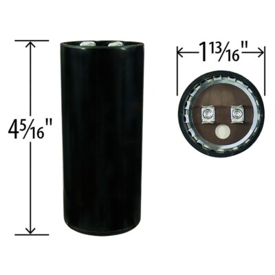 161-193 uf/MFD 330 VAC volts Round Start Capacitor 50/60 Hz - Lot-1