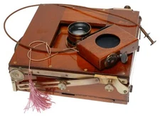 Optimus folding wooden film plate camera Cooke ser III lens