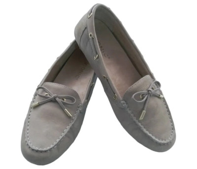 Vionic Womens Honor Virginia Mocs, Grey (Greige), Size 5, NIB