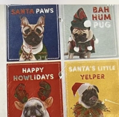 Pack Of 15 Mini Pug & Frenchie Christmas Cards | eBay UK