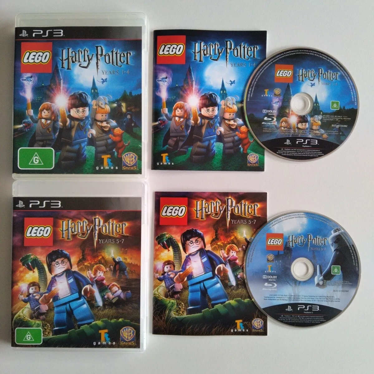 LEGO Harry Potter Years 1-4 and Years 5-7 (Nintendo Wii) With Manuals