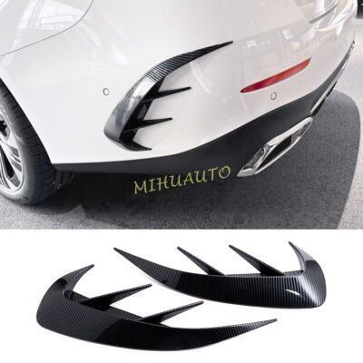 Carbon Fiber Car Rear Bumper Cover Trim For 2024-2025 Mercedes E-Class Sedan
