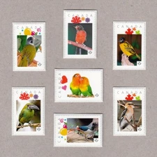 TOUCAN = PHEASANT= PARROT = 7 Picture Postage stamps MNH Canada 2016 [p16/03bd7]