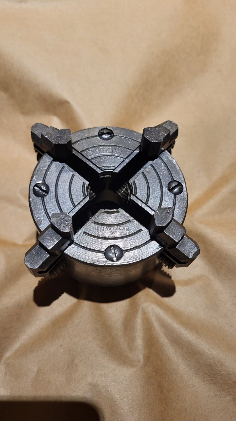 3" craftsman 4 jaw metal lathe chuck fits southbend and other lathes