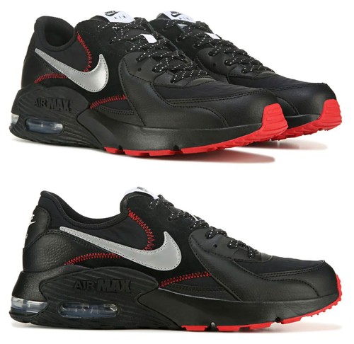 New NIKE Air Max Excee Leather Mesh Athletic Sneakers Mens black red all  sizes | eBay