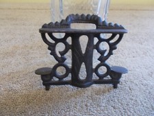 VTG CAST IRON MINITURE COOKING STOVE PART CRESENT USA TOY