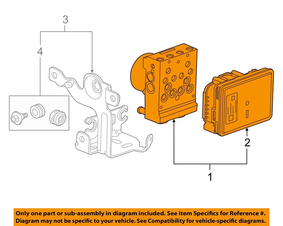 Used ABS Pump and Motor Assembly fits: 2016 Gmc Yukon xl 1500 Assembly 4 wheel A - Image 3 of 4