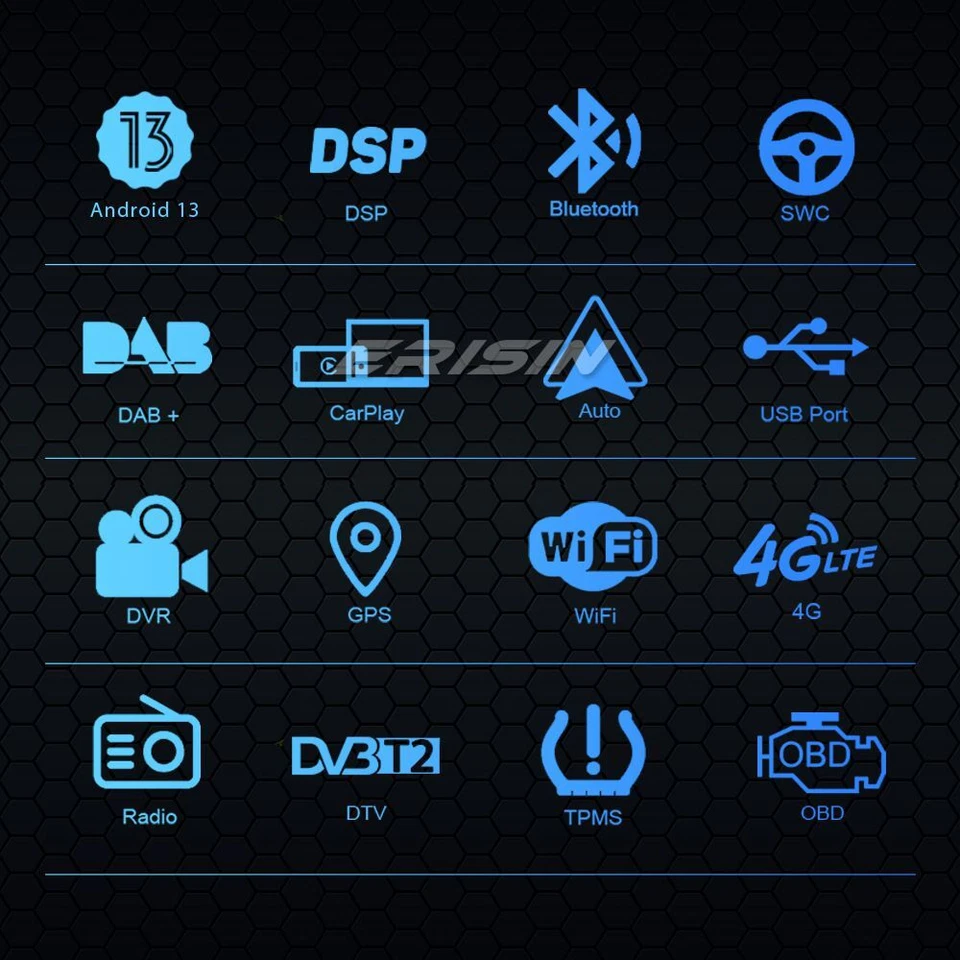 8-Kern Autoradio Android 14 Navi Carplay DAB+ DVD Radio GPS WIFI Porsche Cayenne - Bild 4 von 4