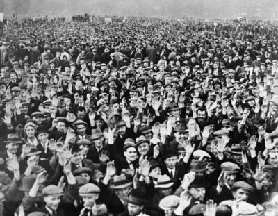 The monster demonstration 'hunger walkers' unemployed Hyde Par- 1932 Old Photo