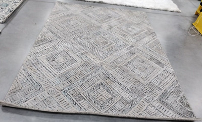 TURQUOISE / BEIGE 6' X 9' Broken Thread Rug, Reduced Price 1172730459 MRQ119K-6