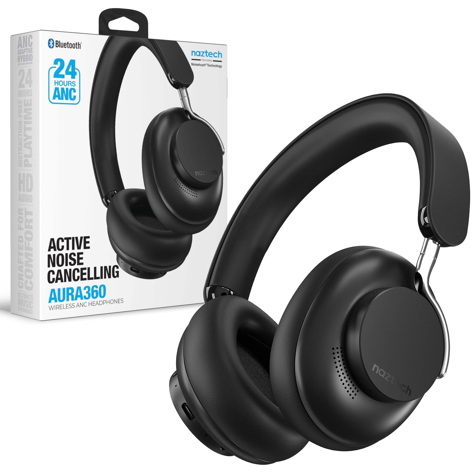 Hypercel - Aura 360 Noise Cancelling Wireless Headphones with Multipoint Conn...