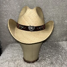 Bullhide Hat 2605 Lil' Pardner Crazy For You Natural Cowboy Youth Hat Medium NWT