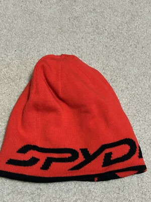 VALLAD ビーニー　BEANIE CAP BLK/RED Spyder Reversable Beanie Winter Hat black and Red One Size Youth