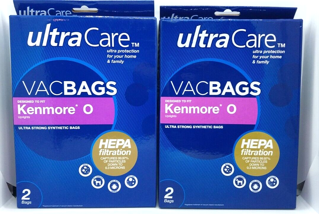 Ultra Care VacBags Kenmore O Vacuum HEPA 2 Boxes of 2 Brand New Lot of 4 Bags 75638095285 eBay