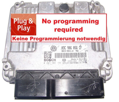 Steuergerät VW Golf 5 1,6l FSI 85KW BLF 03C906056CF 0261S02184 UNLOCK ECU ECM