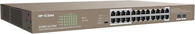 Tenda IP COM 24 Gigabit Port PoE+ G1126P-24-410W 2SFP Ethernet Unmanaged Switch