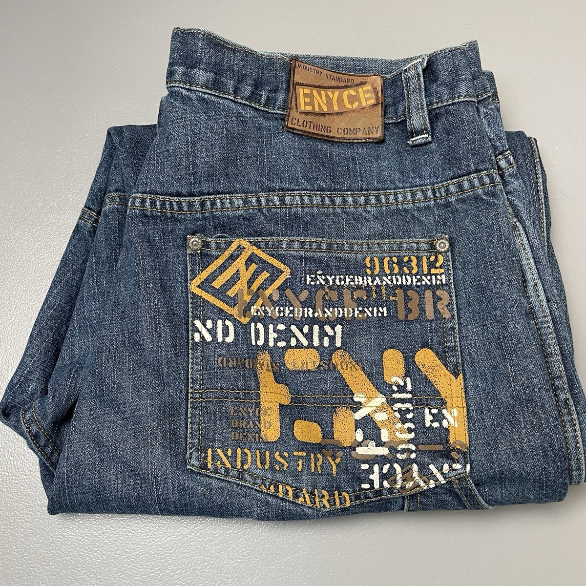 Enyce Jeans Mens 38 Blue Denim Streetwear Skater Hip Hop