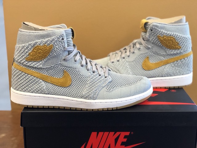 air jordan 1 retro high flyknit wolf grey
