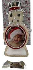 Snowman Picture Frame with Engraving Plate #769244 Things Remembered 9” x 4.5"