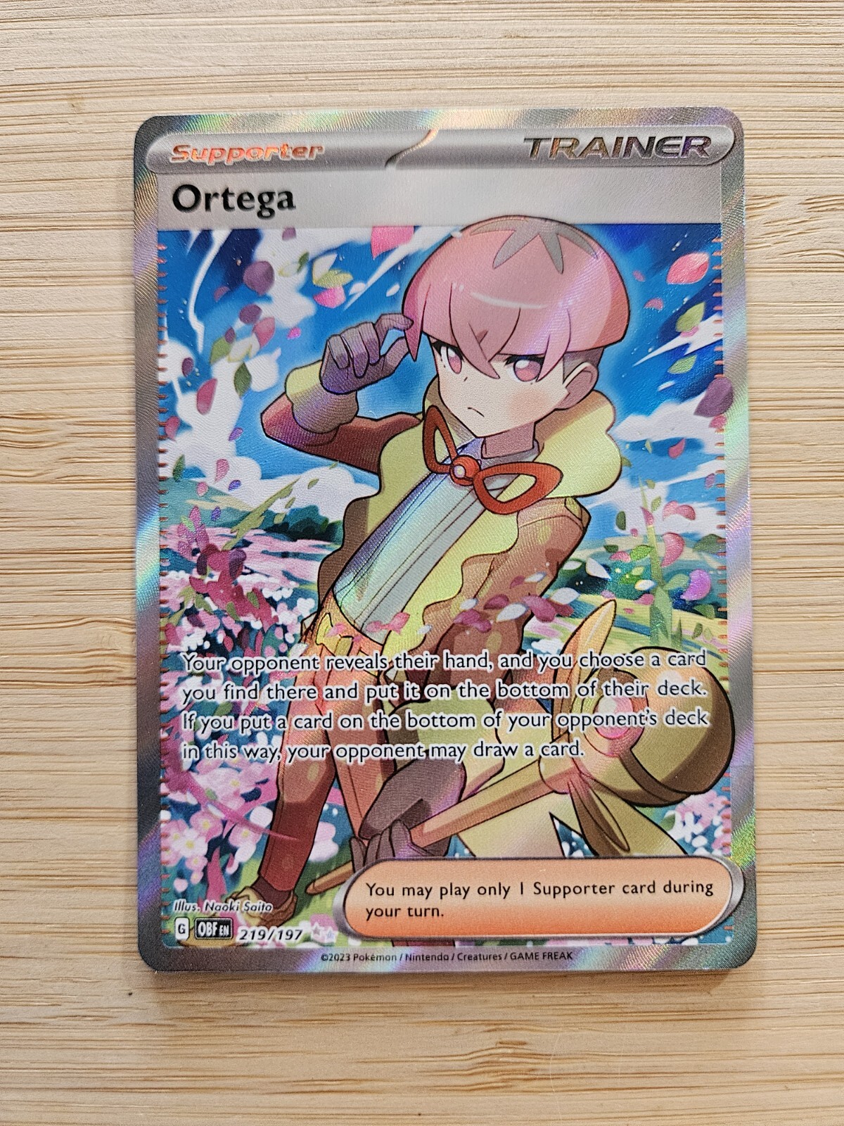 Ortega 219/197 Obsidian Flames (OBF) NM Full Art Pokemon Card