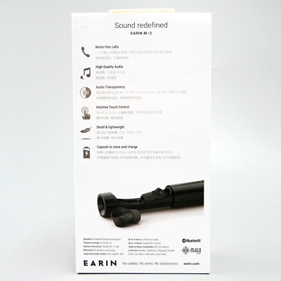 EARIN Complete Wireless Earphones Bluetooth Black M-2 EI EARIN Complete Wireless Earphones Bluetooth Black M-2 EI